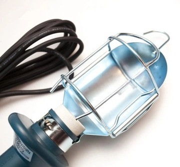Lampa Warsztatowa Przenośna Garażowa z hakiem E27 z Przewodem 5m PAWBOL