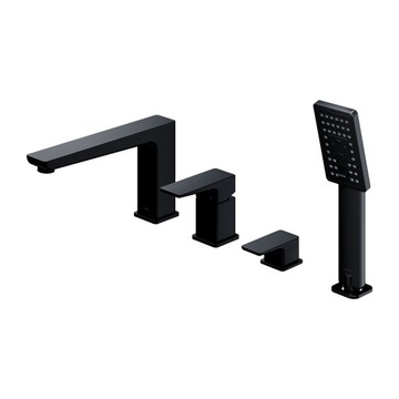 Bateria wannowa 4-otwor OMNIRES Parma czarny mat