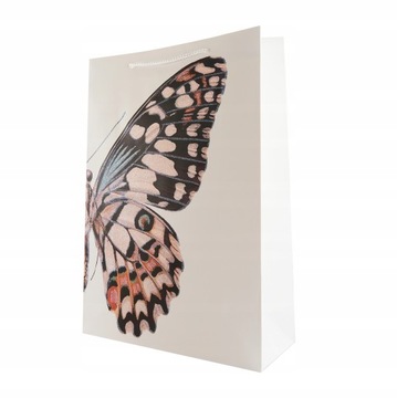 DUŻA TORBA PREZENTOWA MOTYL 31x44CM RÓŻNE KOLORY