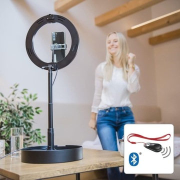 Светодиодное кольцо со штативом и держателем для мобильного телефона