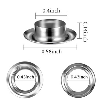 НАБОР ЛЮСЕН ДЛЯ БРЕЗЕНТА С РЕЗКОЙ ПУЛОНС 10ММ ДАВЛЕНИЕ 100 ШТ.