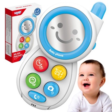 TELEFON KOMÓRKA INTERAKTYWNY EDUKACYJNY PODŚWIETLANY DŹWIĘKI ZABAWKA WOOPIE