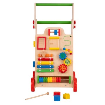 Деревянные обучающие интерактивные ходунки KiddyMoon WK-002