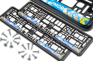 2 x RAMKA POD TABLICE REJESTRACYJNE MORS + WKRĘTY