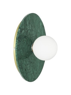 Westwing Lampa ścienna i sufitowa Cehlani zielony marmur/złoty 28 cm G9