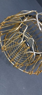 Stary metalowy koszyk lata 50 te design