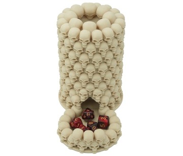 Стопка черепов, башня из костей - Dice Tower Bone white