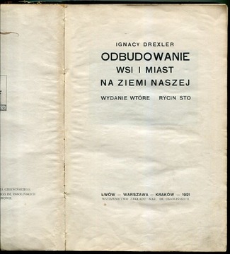 URBANISTYKA WSI i MIAST POLSKI :: 1921 rok