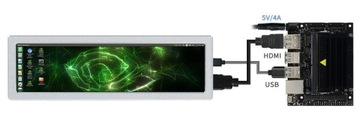 Боковой монитор IPS 8,8 дюйма с HDMI, динамик HiFI