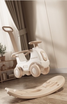 Лошадка-качалка на колесах 4в1, каталка, качалка, прыгун, горка, толкатель