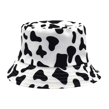 CZARNO-BIAŁE wiaderko na kapelusz dla kobiet SUN THE COW