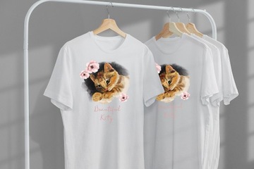 ФУТБОЛКА ДЛЯ ДЕТЕЙ КОШЕК КОТЯТ 140 СУПЕР КАЧЕСТВО