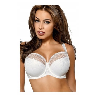 Stanik 70I biustonosz półusztywniany semi soft sexy biały wygodny Gaia