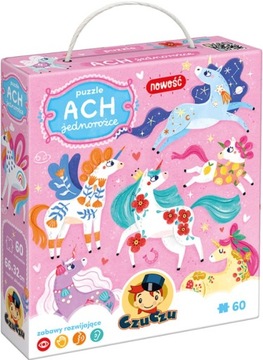 PUZZLE 60 EL DLA DZIECI 4L+ ACH JEDNOROŻCE CZUCZU