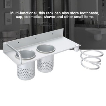 1 шт., настенный держатель для фена для ванной комнаты, органайзер, стеллаж для хранения, га