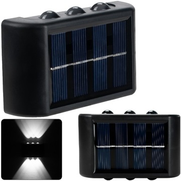 KINKIET ŚCIENNY WISZĄCY LAMPA Z PANELEM SOLARNYM