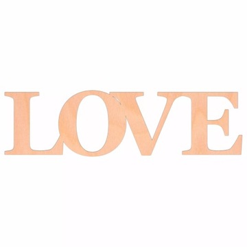 Napis drewniany Love 10x3cm DEKOR eko