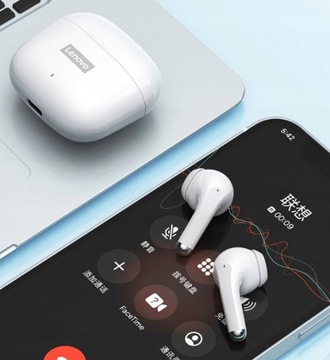 Беспроводные наушники-вкладыши Lenovo LP40 PRO ЧЕРНЫЙ/БЕЛЫЙ