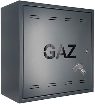 SKRZYNKA GAZOWA METAL 60x60x25 ANTRACYT DRZWICZKI NA KLUCZ POLSKA