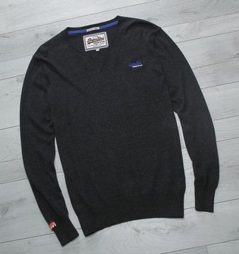 SUPERDRY SWETER BAWEŁNA KASZMIR r XL