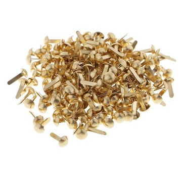 200 sztuk małych ćwieków papier 6x13mm złoty