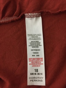 Dorothy Perkins miedziana bluzka ciążowa 3XL *PW586*