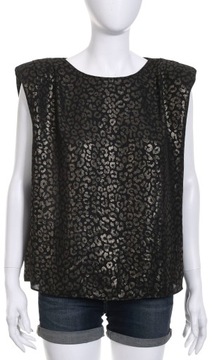 DOROTHY PERKINS czarny top w panterkę r. 44