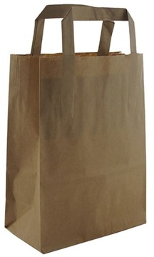 бумажные пакеты 18х9х23см серый ЭКО коричневый x125