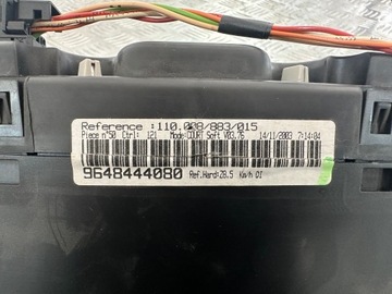 PEUGEOT 607 2.2 PŘÍSTROJOVÁ DESKA BUDÍKY EVROPA 9648444080