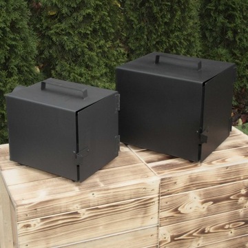 МЕТАЛЛИЧЕСКАЯ САДОВАЯ КОПИЛЬНАЯ ДОМАШНЯЯ, ДВОЙНОЙ БОЛЬШОЙ КАМИН 20x20x25
