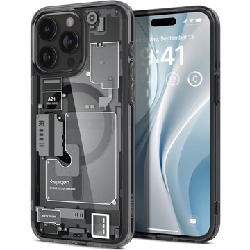 Чехол Spigen Ultra Hybrid Mag с MagSafe для iPhone 15 Pro Max — серый и черный