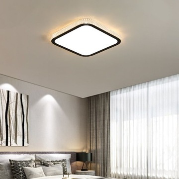 Современный светодиодный потолочный светильник мощностью 43 Вт с регулировкой яркости и дистанционным управлением.