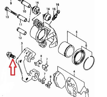 Болт тормозного суппорта, вилка Suzuki 12x32 091
