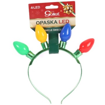 Повязка на голову со светодиодной подсветкой, рождественское украшение