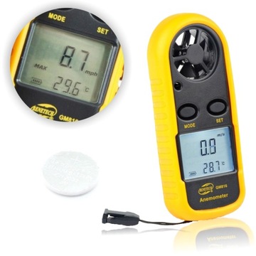ANEMOMETR WIATROMIERZ MIERNIK WIATRU TEMPERATURY