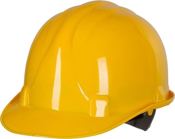 Рабочая каска по охране труда ПП-К 4-точечная желтая с подвеской и ремнем