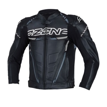 Kurtka Motocyklowa Skóra OZONE RS600 BLACK/WHITE