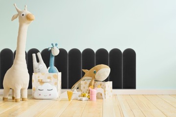 Мягкие стеновые панели велюр FENCE 20x60 Цвет ГРАФИТ