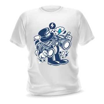 T-shirt śmieszna koszulka sportowa z nadrukiem LORNETKA w meloniku