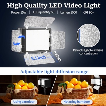 ОСВЕЩЕНИЕ ДЛЯ ФОТОГРАФИИ СВЕТОДИОДНЫЕ ЛАМПЫ 2 x РЕГУЛИРУЕМАЯ ЛАМПА EMART 2 x ШТАТИВ