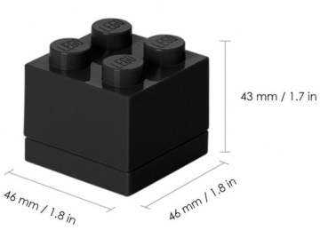 LEGO Container 4 MINI Brick Box ЧЕРНЫЙ