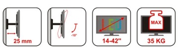КРЕПЛЕНИЕ ДЛЯ LCD/LED ТВ 14-42
