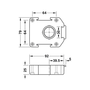 РОЗЕТКА для мебельной ножки AXILO HAFELE