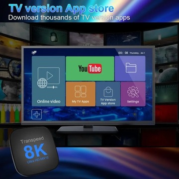 SMART TV BOX 128 ГБ H96 MAX 8K 4K WIFI BLUETOOTH 5.0 OTA-ДЕКОДЕР Android 13