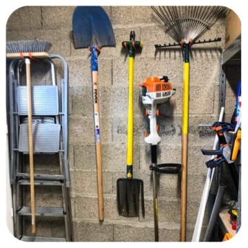 ГАРАЖНЫЙ НАСТЕННЫЙ КРЮК ДВОЙНАЯ ВЕШАЛКА ДЛЯ ВЕЛОСИПЕДА ЛЕСТНИЦА ИНСТРУМЕНТЫ SHOVALS