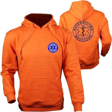 Bluza kangurka Ratownictwo Medyczne Eskulap Orange
