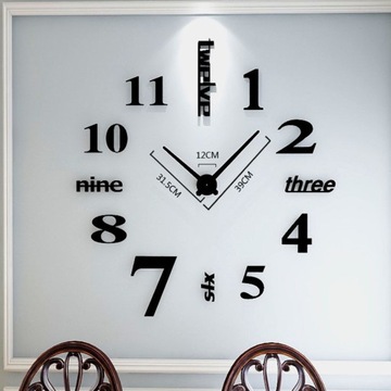 БОЛЬШИЕ НАСТЕННЫЕ ЧАСЫ НА СТЕНЕ 3D SILENT XL