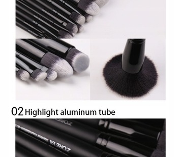 ZOREYA Набор кистей для макияжа черного цвета, 7/15 шт., для глаз S