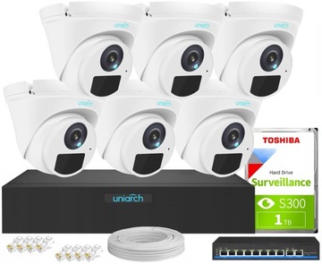 Zestaw Monitoringu 6 Kamer FHD UNIARCH Aplikacja