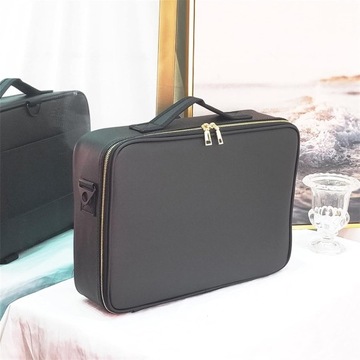 Футляр для ножниц и бритв, косметичка из искусственной кожи, золотистый